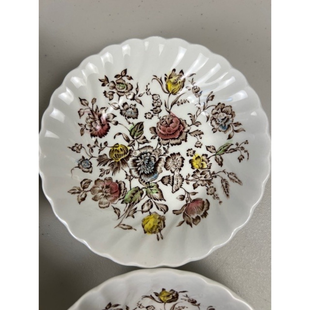Johnson Bros Staffordshire Bouquet Ironstone Fruit‎ Bowls Set 4 Made in England - Picture 9 of 10